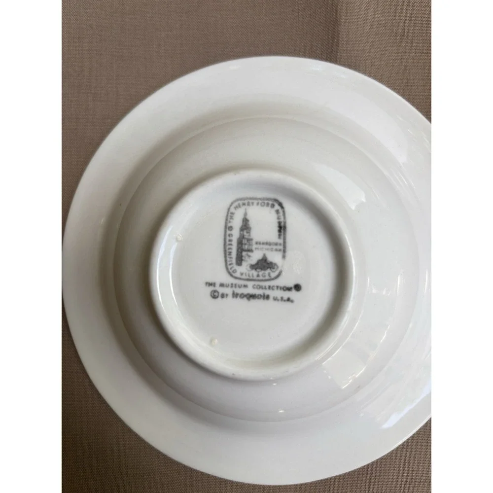 Blue & White Iroquois Clinton Inn Cereal Bowls Set of 4 Henry Ford Museum 6